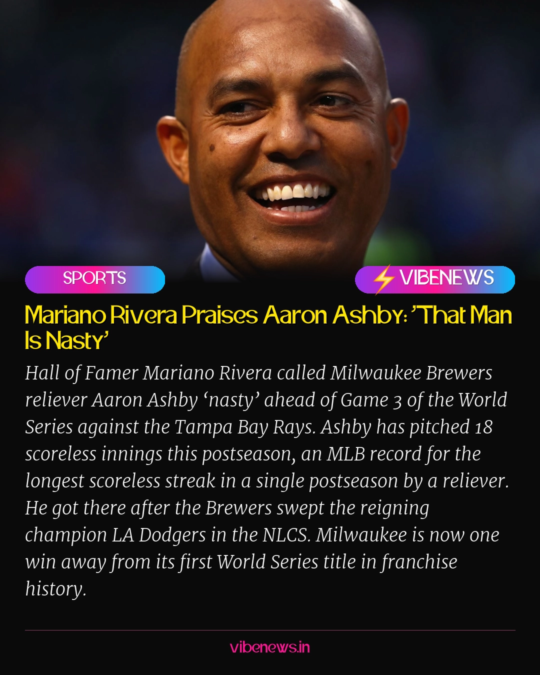 Mariano Rivera Praises Aaron Ashby: ‘That Man Is Nasty’