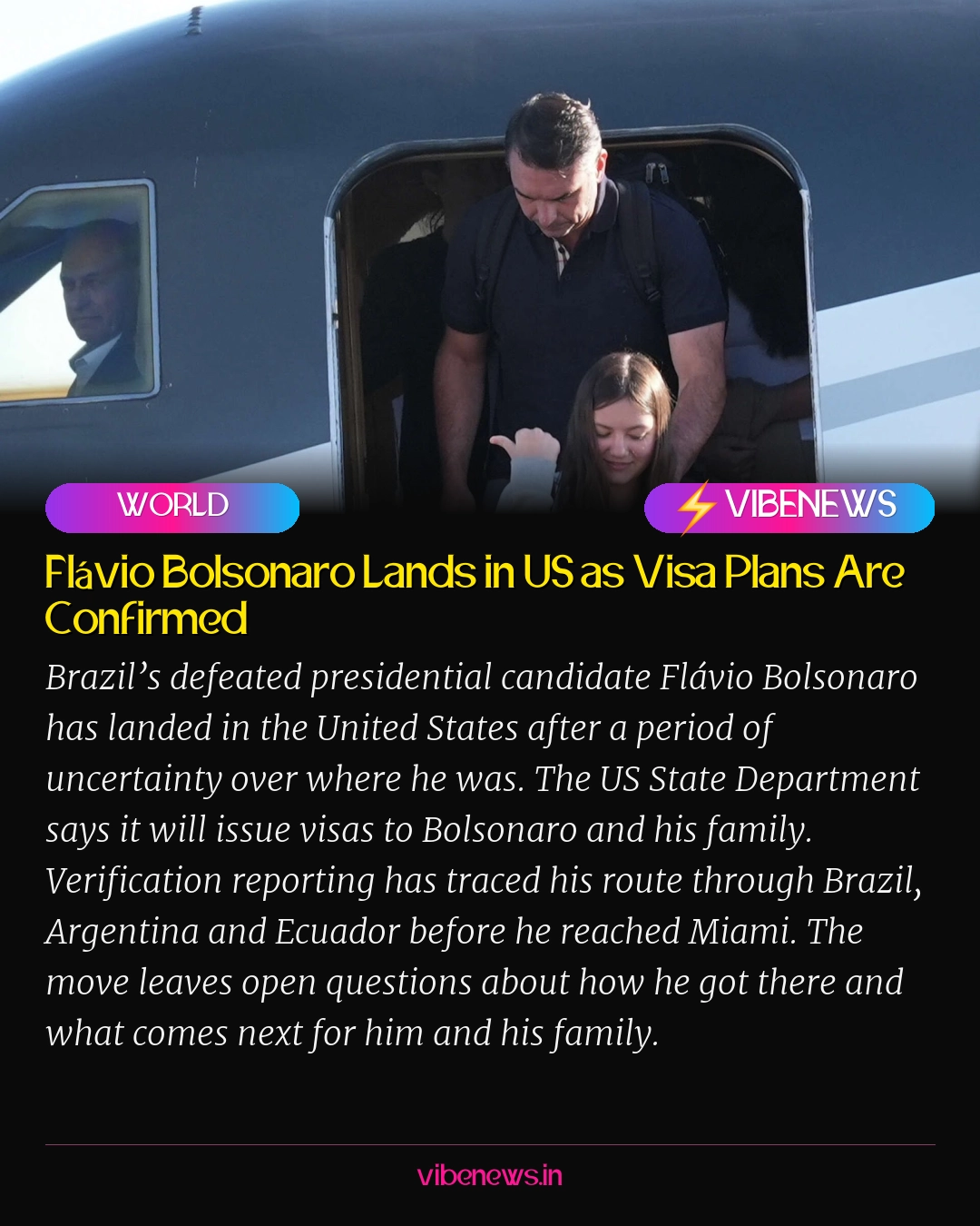 Flávio Bolsonaro Lands in US as Visa Plans Are Confirmed