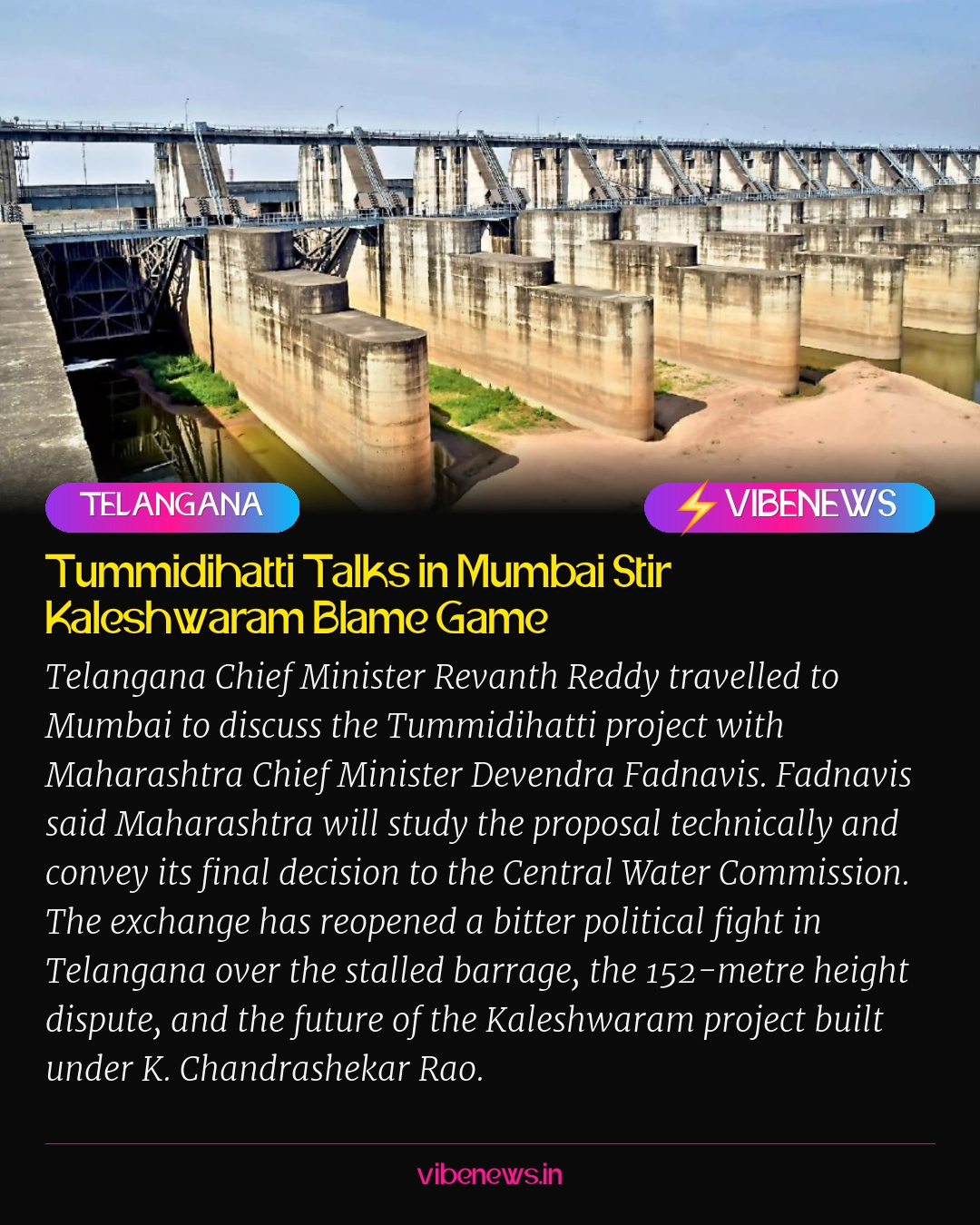 Tummidihatti Talks in Mumbai Stir Kaleshwaram Blame Game