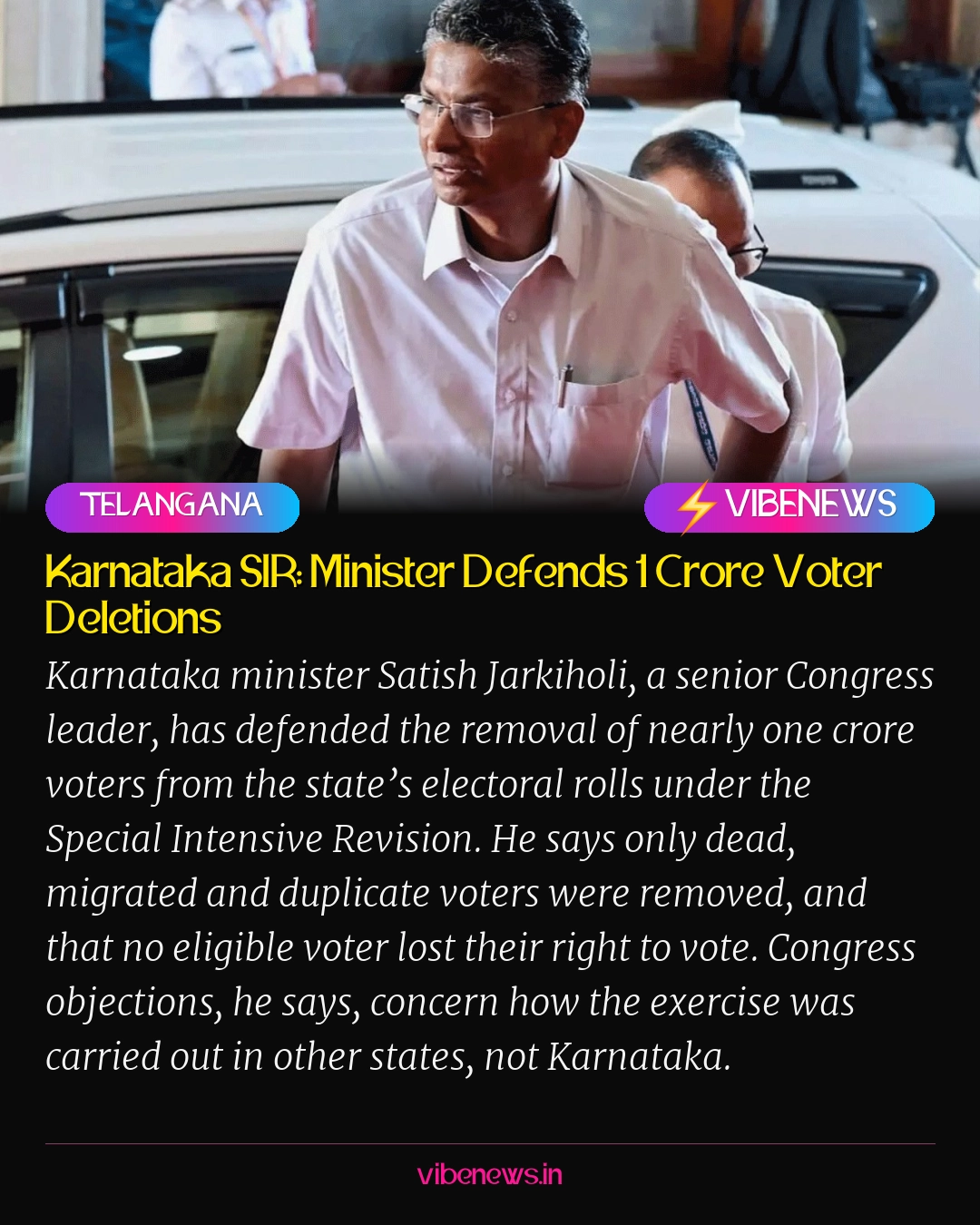 Karnataka SIR: Minister Defends 1 Crore Voter Deletions