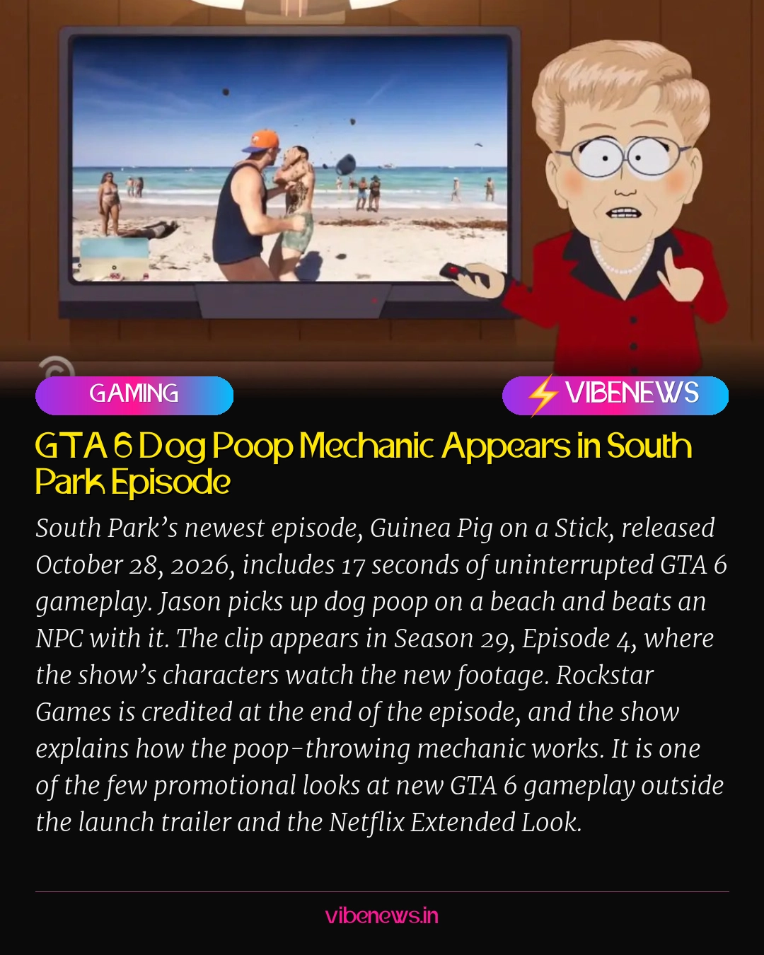 GTA 6 Dog Poop Mechanic Appears in South Park Episode
