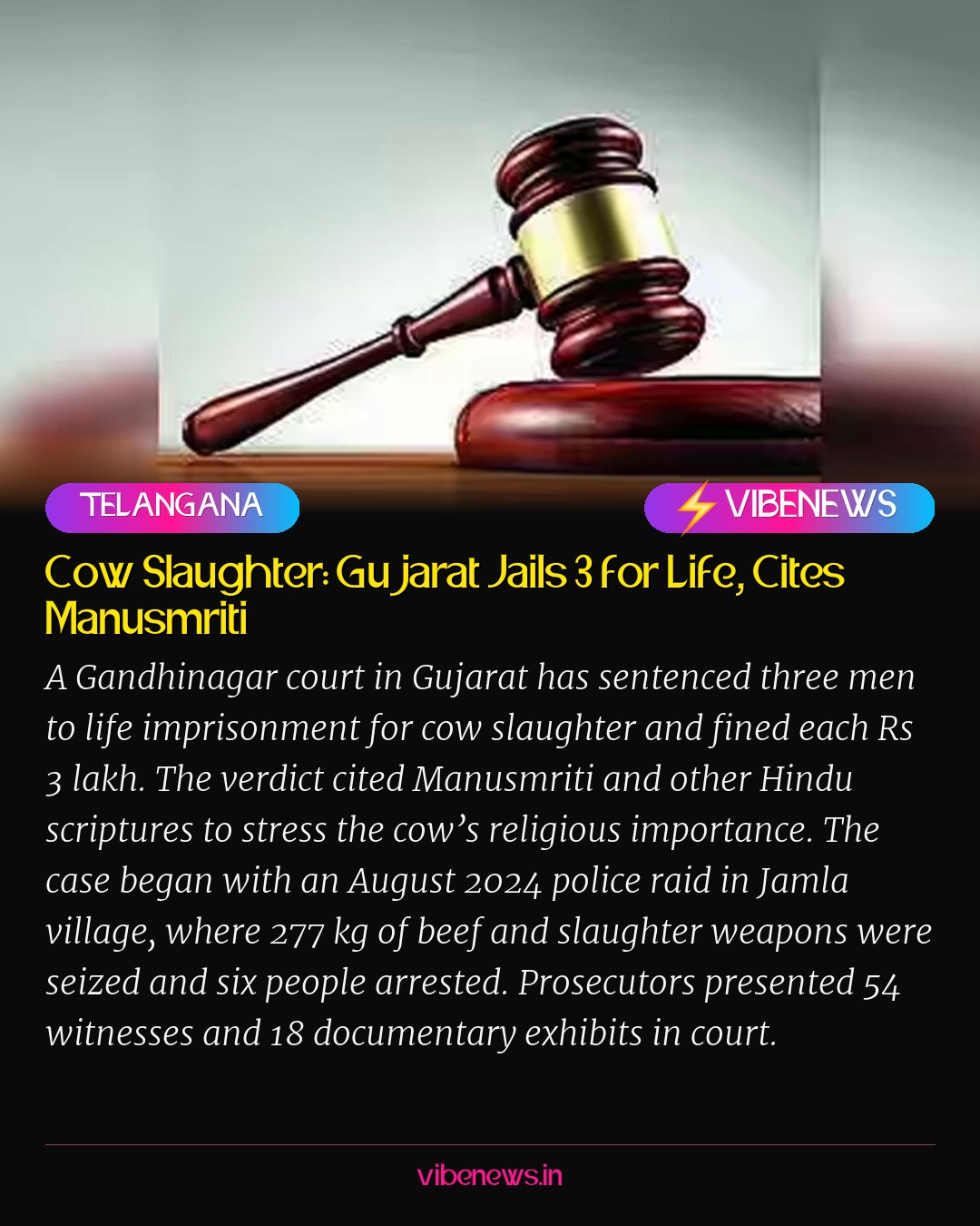 Cow Slaughter: Gujarat Jails 3 for Life, Cites Manusmriti