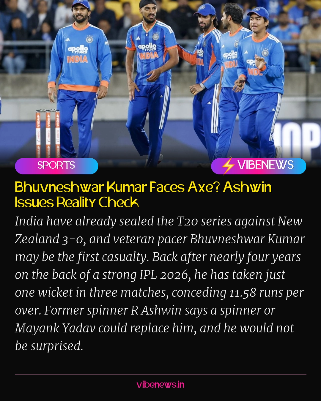 Bhuvneshwar Kumar Faces Axe? Ashwin Issues Reality Check