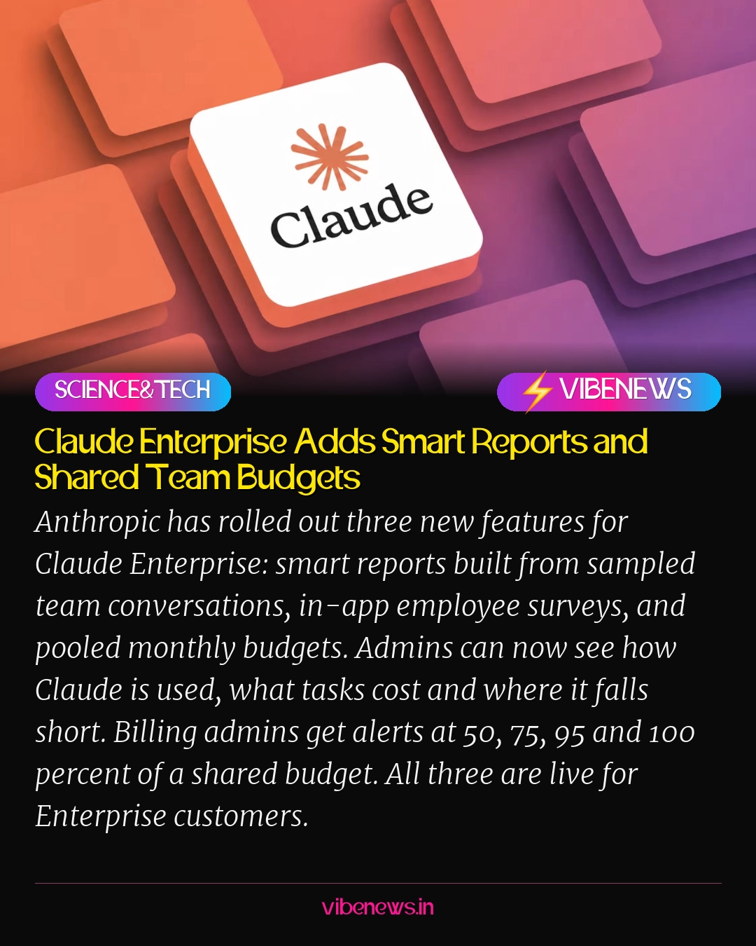 Claude Enterprise Adds Smart Reports and Shared Team Budgets