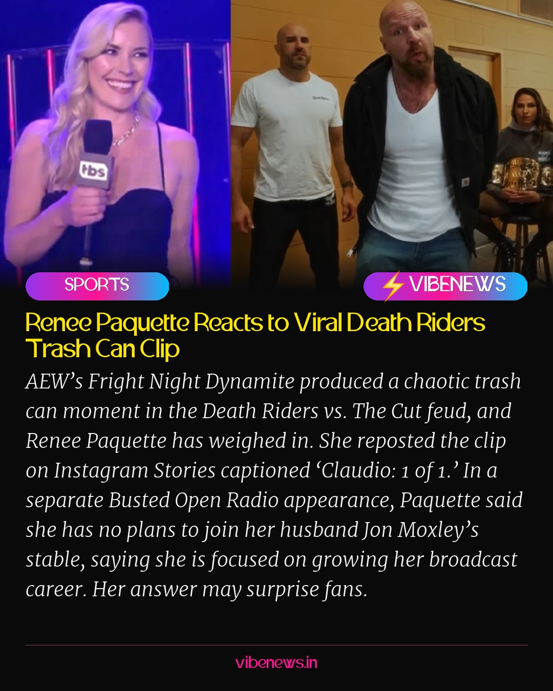 Renee Paquette Reacts to Viral Death Riders Trash Can Clip