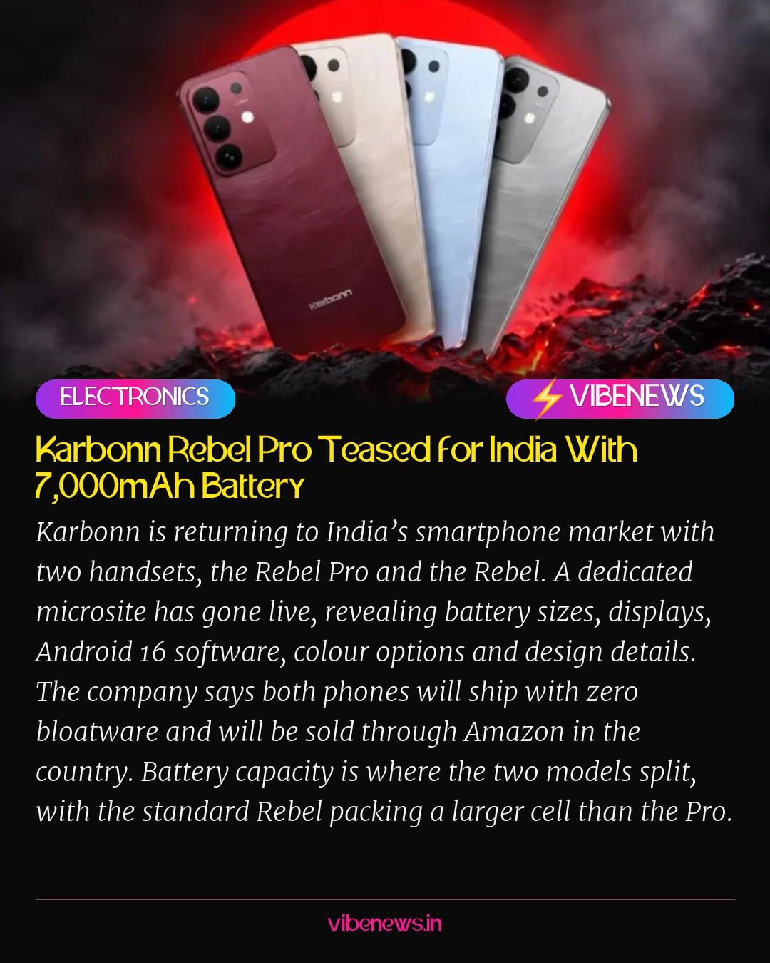Karbonn Rebel Pro Teased for India With 7,000mAh Battery